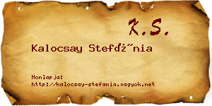 Kalocsay Stefánia névjegykártya